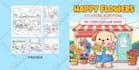 create cute line art drawing for bold and easy coloring book pages