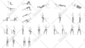 do workout fitness exercise gym personal training sport meditation illustration