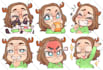 draw you cute custom twitch emotes and sub badges