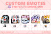 draw custom emotes or badges for your twitch or discord