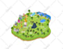 create unique isometric 3d illustrations for your website
