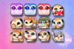 create chibi animal emotes for twitch discord kick in bulk for you