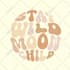 create mythical psychedelic retro vintage logo illustration
