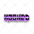 make digital 80s retro style text logo of synthwave effects