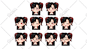 pngtuber cute or chibi vtuber design for live2d models or vtuber model