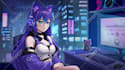 draw background art illustration for vtuber stream visual novel in anime style