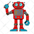 draw vintage robot characters for you