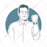 draw minimalist flat line art portrait for your avatar