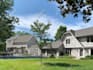 render 3d architectural visualization with collage style in photoshop