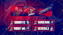 create animated twitch overlay, screens, panel, alert and twitch logo