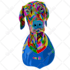draw animal illustration color portrait, vector for child