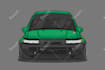 make front facing chibi cartoon car illustration