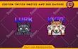 design custom chibi emotes for twitch, kick, youtube, and discord