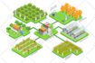 create an isometric industrial illustration