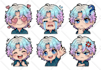 draw custom chibi emotes and badges for twitch, discord, and vtuber