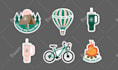 create valentines day stickers, pattern, illustrations, postcard