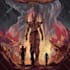 create dark fantasy art illustration for albums cover, merch, tattoo
