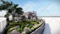 design 2d landscape site plan with color for your backyard and gardens