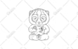 design a simple monoline illustration