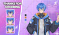 design a pngtuber model set with high quality custom expressions in anime style