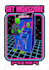 draw vintage horror, scifi, neon cartoon for your tshirt