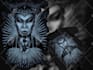 create hand drawn dark art illustration for covers and merch