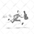 draw a cartoon character in a funny sketch