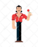 draw your characters in flat design