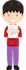 create a modern flat cartoon character, art style 1