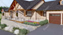 design house front elevation exterior 3d rendering