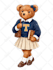 design premium streetwear teddy bear mascot illustration