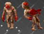 create creepy ps1 ps2 psx low poly 3d horror character rig and animation