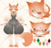 draw a character reference sheet in a cute anime manga style