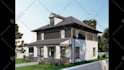 do house exterior design and realistic 3d rendering