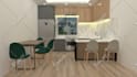 do your kitchen interior design, rendering  by an architect