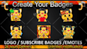 make 6 twitch sub badge for twitch subscribers