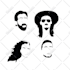 create a cartoon avatar silhouette logo vector illustration