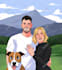 draw a custom disney style cartoon portrait for couples or families