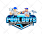 makes swimming pool, pool cleaning logo design