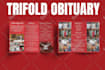design unique trifold obituary and funeral program