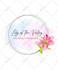 do feminine watercolor boho flowers logo