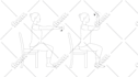 draw exercise yoga workout 2 steps 24hrs illustration