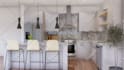 design 3d kitchen interior and custom closet rendering
