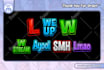 design text emote for streamer twitch, youtube, facebook