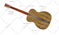 create a stunning guitar mockup with detailed design