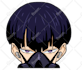 draw cute kawaii anime peeker sticker