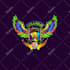 do professional trippy psychedelic style logo