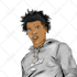 draw your cartoon caricature with a rapper style or hype