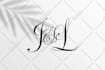 design an elegant modern wedding logo, monogram, or initials