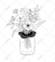 draw hand drawn botanical line art for tattoo, packaging, and floral logo